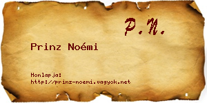 Prinz Noémi névjegykártya